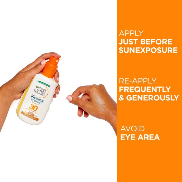 Invisible Protect Bronze Sun Protection Spray SPF30 How To Use